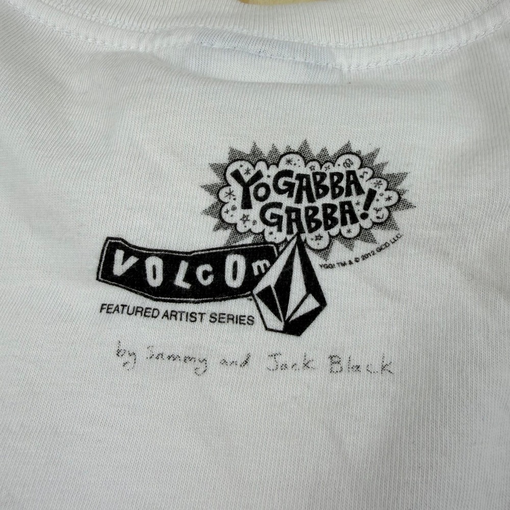 Volcom Yo Gabba Gabba Jack Black Sammy Brobee Artist Series Shirt Mens XL White - Picture 2 of 7